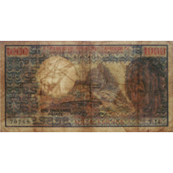 Cameroun - Pick 16a - 1'000 francs - Série Y.14 - 1974 - Etat : TB