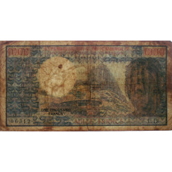 Cameroun - Pick 16a - 1'000 francs - Série L.15 - 1974 - Etat : B+