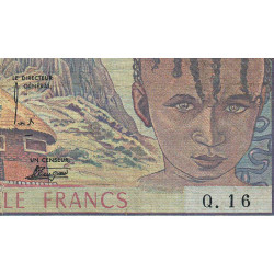 Cameroun - Pick 16b - 1'000 francs - Série Q.16 - 1978 - Etat : TB