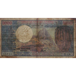 Cameroun - Pick 16b - 1'000 francs - Série Q.16 - 1978 - Etat : TB