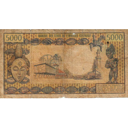 Cameroun - Pick 17c_1 - 5'000 francs - Série J.3 - 1978 - Etat : B-