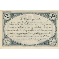 Angoulême - Pirot 9-18 - 2 francs - 3ème série - 15/01/1915 - Etat : SPL