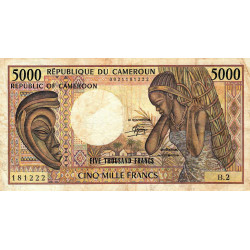 Cameroun - Pick 22_1a - 5'000 francs - Série B.2 - 1984 - Etat : TB