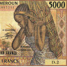 Cameroun - Pick 22_1a - 5'000 francs - Série D.2 - 1984 - Etat : TB