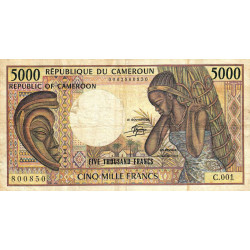 Cameroun - Pick 22_2 - 5'000 francs - Série C.001 - 1984 - Etat : TB-