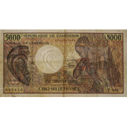 Cameroun - Pick 22_1b - 5'000 francs - Série P.001 - 1985 - Etat : B