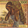 Cameroun - Pick 22_3 - 5'000 francs - Série L.002 - 1992 - Etat : TB-