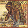Cameroun - Pick 22_3 - 5'000 francs - Série V.002 - 1992 - Etat : TB+
