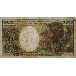 Cameroun - Pick 23_1a - 10'000 francs - Série B.2 - 1983 - Etat : TB