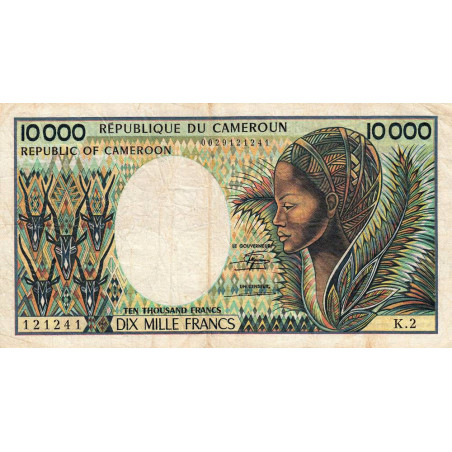 Cameroun - Pick 23_1a - 10'000 francs - Série K.2 - 1983 - Etat : TB-