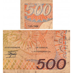 Cameroun - Pick 24a_2 - 500 francs - Série D.02 - 01/01/1986 - Etat : B+ à TB-