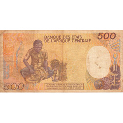 Cameroun - Pick 24a_3 - 500 francs - Série O.02 - 01/01/1987 - Etat : B+ à TB-
