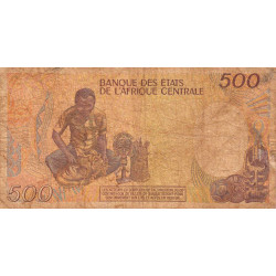 Cameroun - Pick 24a_4 - 500 francs - Série L.03 - 01/01/1988 - Etat : B+