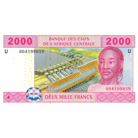 Cameroun - Afrique Centrale - Pick 208Ua - 2'000 francs - 2002 - Etat : NEUF