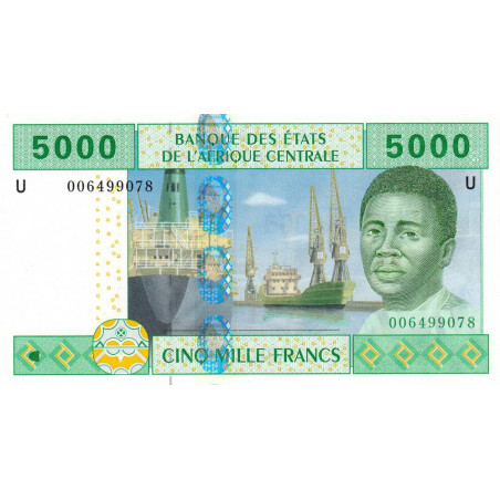 Cameroun - Afrique Centrale - Pick 209Ua - 5'000 francs - 2002 - Etat : NEUF