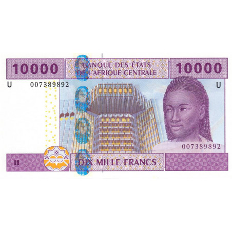 Cameroun - Afrique Centrale - Pick 210Ua - 10'000 francs - 2002 - Etat : NEUF