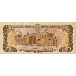 Rép. Dominicaine - Pick 133 - 20 pesos oro - 1990 - Etat : TB-