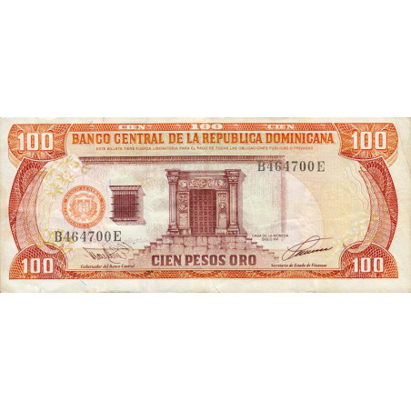 Rép. Dominicaine - Pick 144 - 100 pesos oro - 1993 - Etat : TB+