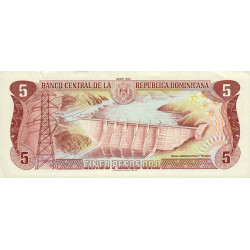 Rép. Dominicaine - Pick 131 - 5 pesos oro - 1990 - Etat : SPL