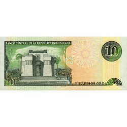 Rép. Dominicaine - Pick 168a - 10 pesos oro - 2001 - Etat : NEUF