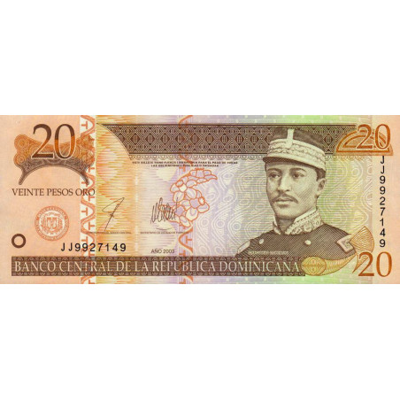 Rép. Dominicaine - Pick 169c - 20 pesos oro - 2003 - Etat : NEUF