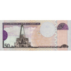 Rép. Dominicaine - Pick 170b - 50 pesos oro - 2002 - Etat : NEUF