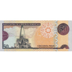 Rép. Dominicaine - Pick 183b - 50 pesos dominicanos - 2012 - Etat : NEUF