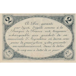 Angoulême - Pirot 9-22 - 2 francs - 4ème série - 15/01/1915 - Etat : SPL
