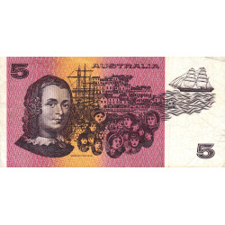 Australie - Pick 44e_2 - 5 dollars - Série QEG - 1985 - Etat : TB