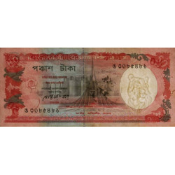 Bangladesh - Pick 28a_2 - 50 taka - Série ঙ - 03/1990 - Etat : TB