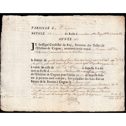 Charente - Cognac St-Sulpice - Louis XV - 1753 - Vingtième des Nobles - 89 livres - Etat : SUP