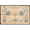 F 01-12 - 29/11/1872 - 5 francs - Noir - Série D.1449 - Etat : B-
