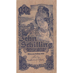 Autriche - Pick 114_1- 10 shilling - 29/05/1945 - Etat : TTB