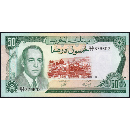 Maroc - Pick 58b - 50 dirhams - Série CA/77 - 1985 - Etat : pr.NEUF