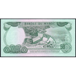 Maroc - Pick 58b - 50 dirhams - Série CA/77 - 1985 - Etat : pr.NEUF