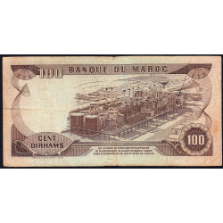 Maroc - Pick 59b - 100 dirhams - Série DC/74 - 1985 - Etat : TB-