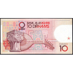 Maroc - Pick 60a - 10 dirhams - Série B80B - 1987 - Etat : SPL