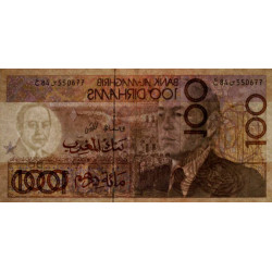 Maroc - Pick 65a - 100 dirhams - 1987 (1991) - Etat : TTB+