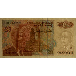 Maroc - Pick 67a - 20 dirhams - 1996 (1998) - Etat : SUP