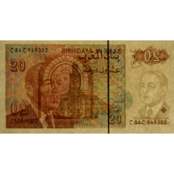 Maroc - Pick 67b - 20 dirhams - 1996 (2001) - Etat : NEUF