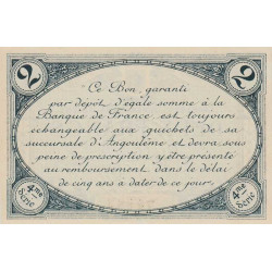 Angoulême - Pirot 9-31 - 2 francs - 4ème série - 15/01/1915 - Etat : SPL