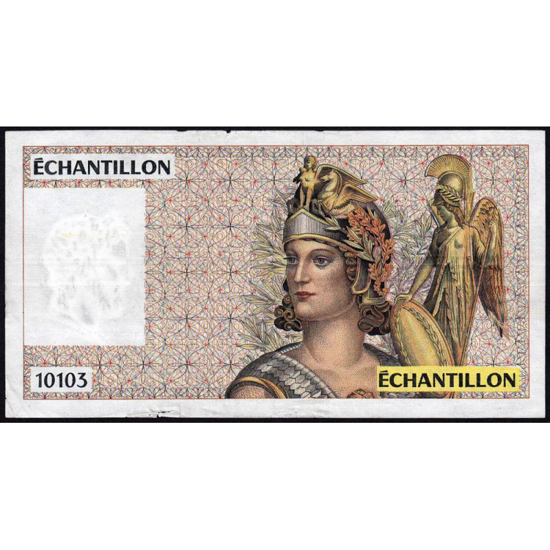 Athena à droite - Format 100 francs DELACROIX - DIS-04-A-03 - Etat : TB+