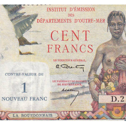 Antilles Françaises - Pick 1 - 1 nouv. franc sur 100 francs - Série D.2 - 1960 - Etat : SUP+