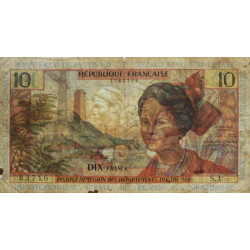 Antilles Françaises - Pick 8a - 10 francs - Série S.1 - 1964 - Etat : TB