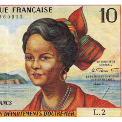 Antilles Françaises - Pick 8a - 10 francs - Série L.2 - 1964 - Etat : TTB+