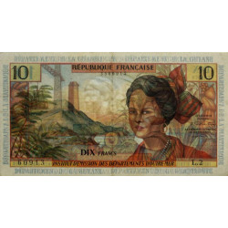 Antilles Françaises - Pick 8a - 10 francs - Série L.2 - 1964 - Etat : TTB+