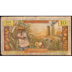 Antilles Françaises - Pick 8a - 10 francs - Série M.4 - 1964 - Etat : TB-