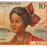 Antilles Françaises - Pick 8a - 10 francs - Série M.4 - 1964 - Etat : TB-