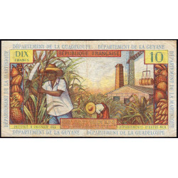 Antilles Françaises - Pick 8b - 10 francs - Série A.7 - 1966 - Etat : TB à TB+