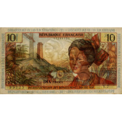 Antilles Françaises - Pick 8b - 10 francs - Série Y.7 - 1966 - Etat : TTB+